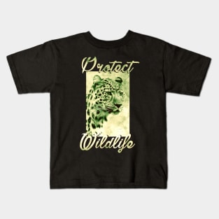 protect wildlife = leopard Kids T-Shirt